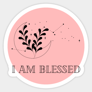 Affirmation Collection - I Am Blessed (Rose) Sticker